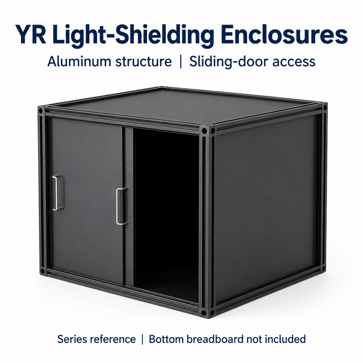 YR Optical Experiment Light-Shielding Enclosures — English reference illustration