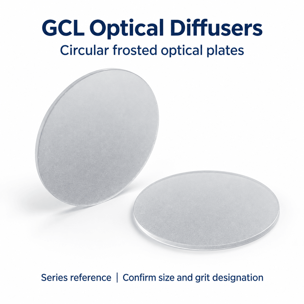 GCL Optical Diffusers and Alignment Plate — English reference illustration