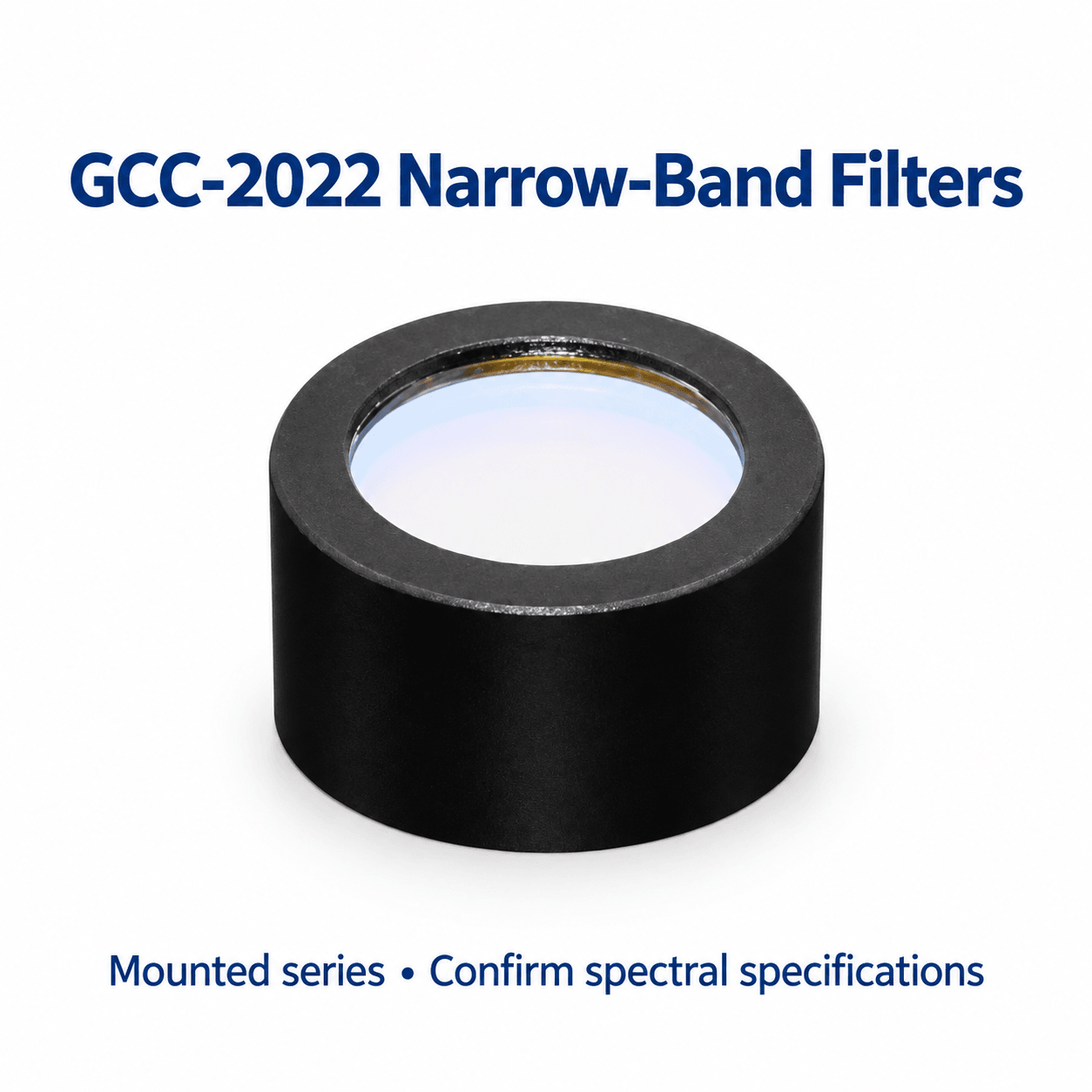 GCC-2022 Mounted Narrow-Band Filters — English reference illustration