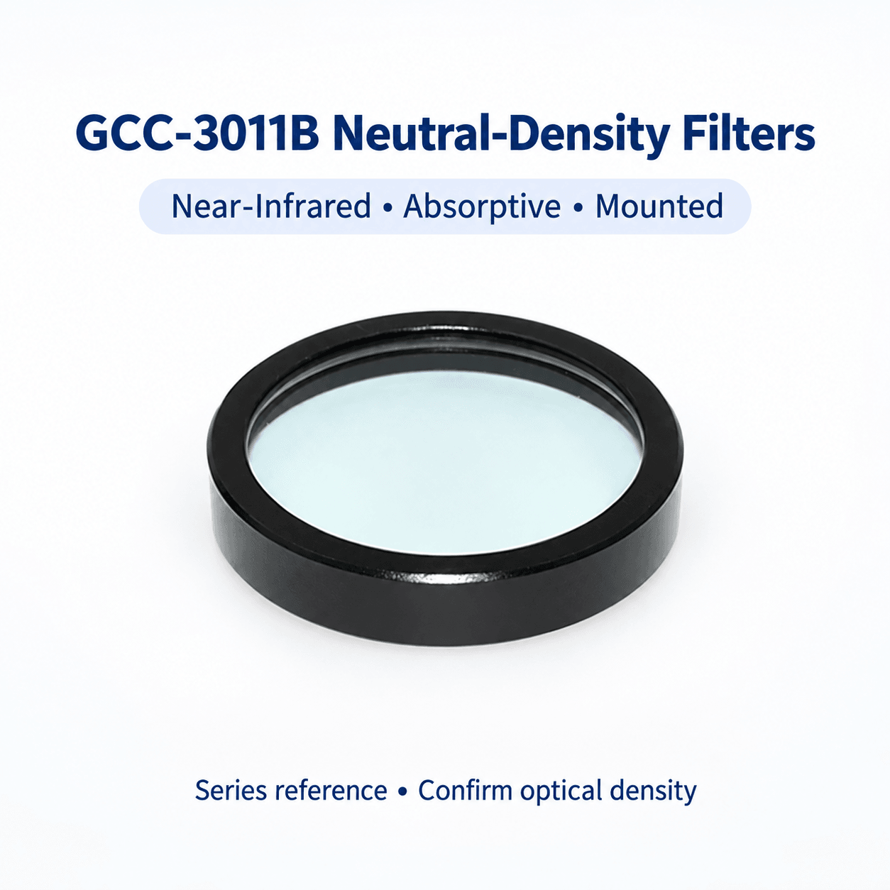 GCC-3011B Near-Infrared Absorptive Neutral-Density Filters — English reference illustration