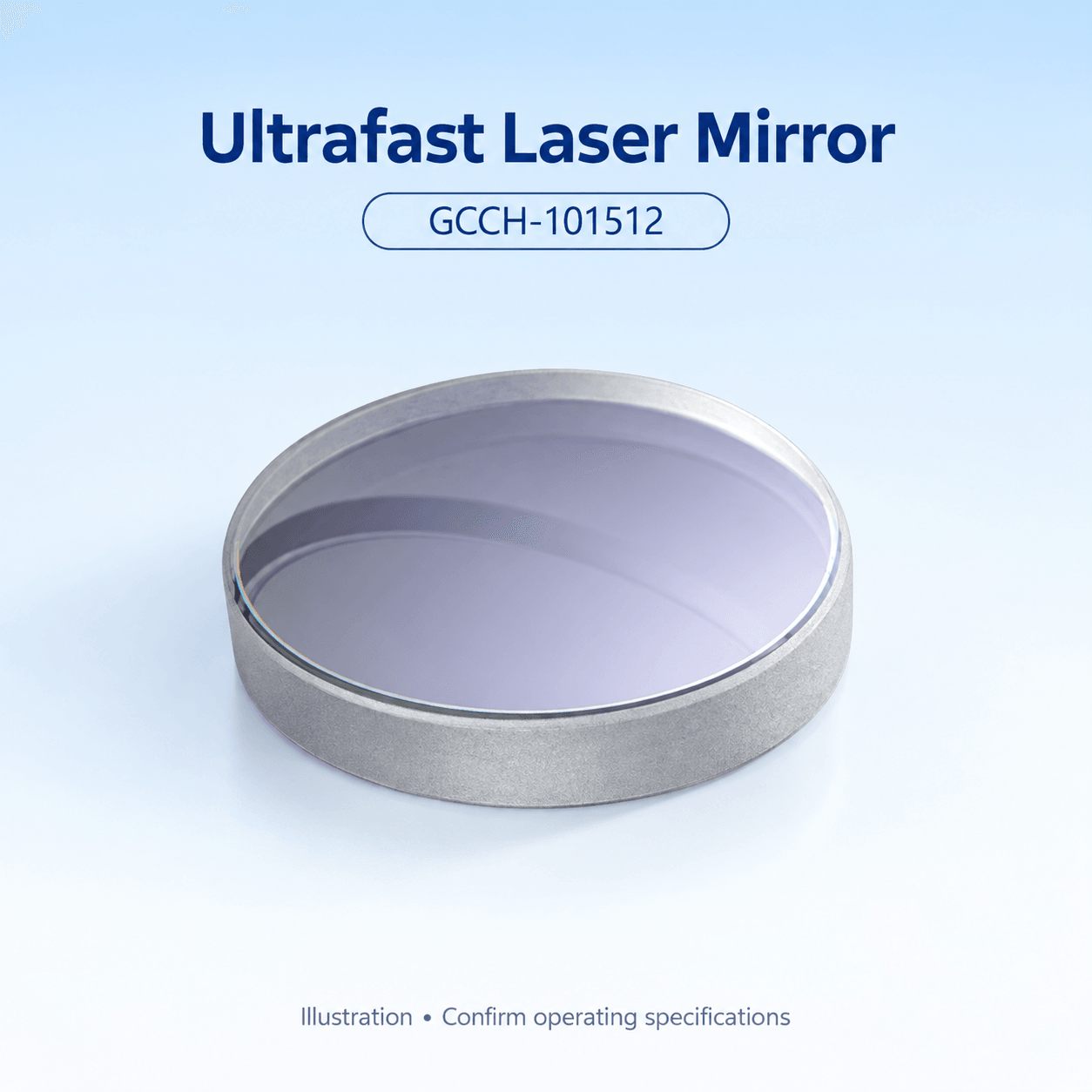 GCCH-101512 Ultrafast Laser Mirror — English reference illustration