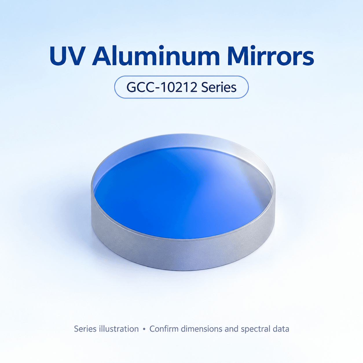 GCC-10212 UV Aluminum Mirrors — English reference illustration