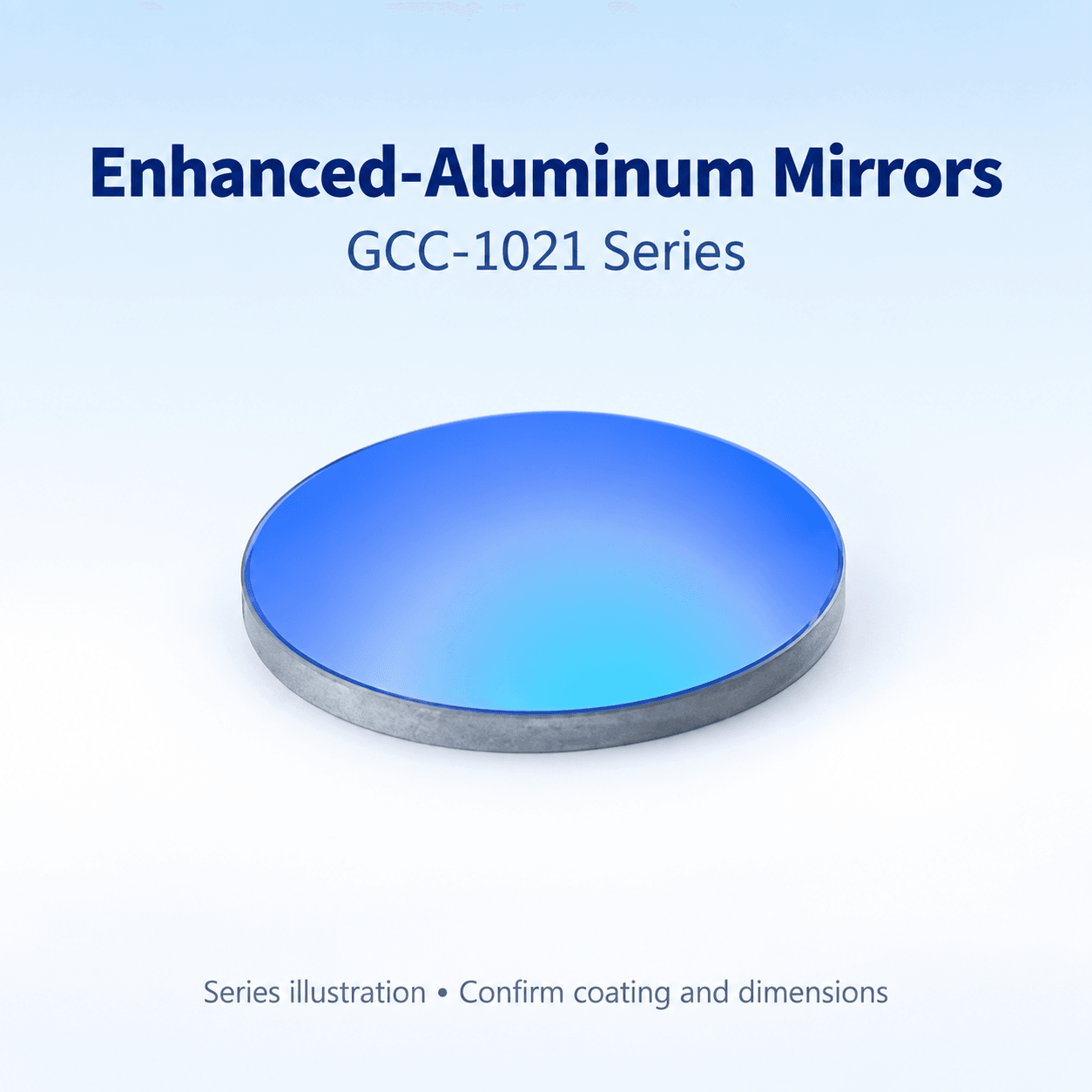 GCC-1021 Enhanced-Aluminum Mirrors — English reference illustration