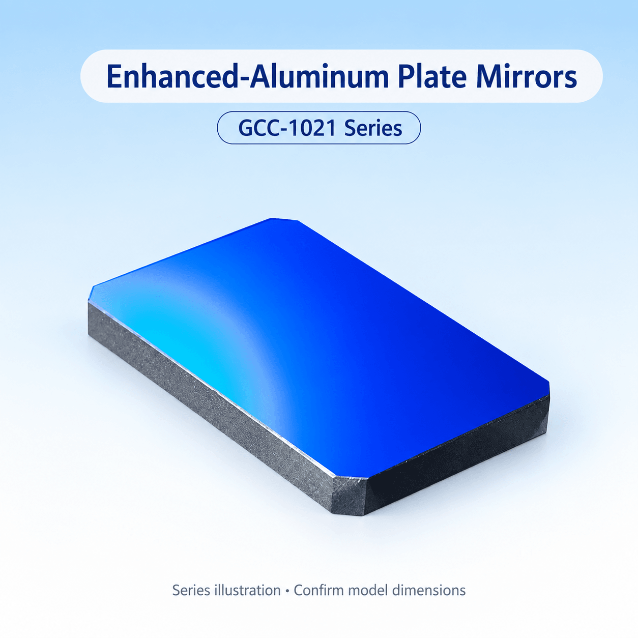 GCC-1021 Enhanced-Aluminum Plate Mirrors — English reference illustration