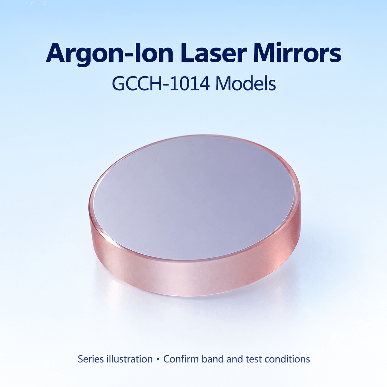 GCCH-1014 Model Argon-Ion Laser Mirrors — English reference illustration