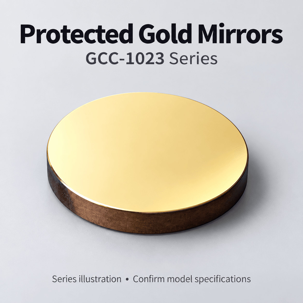 GCC-1023 Series Protected Gold Mirrors — English reference illustration