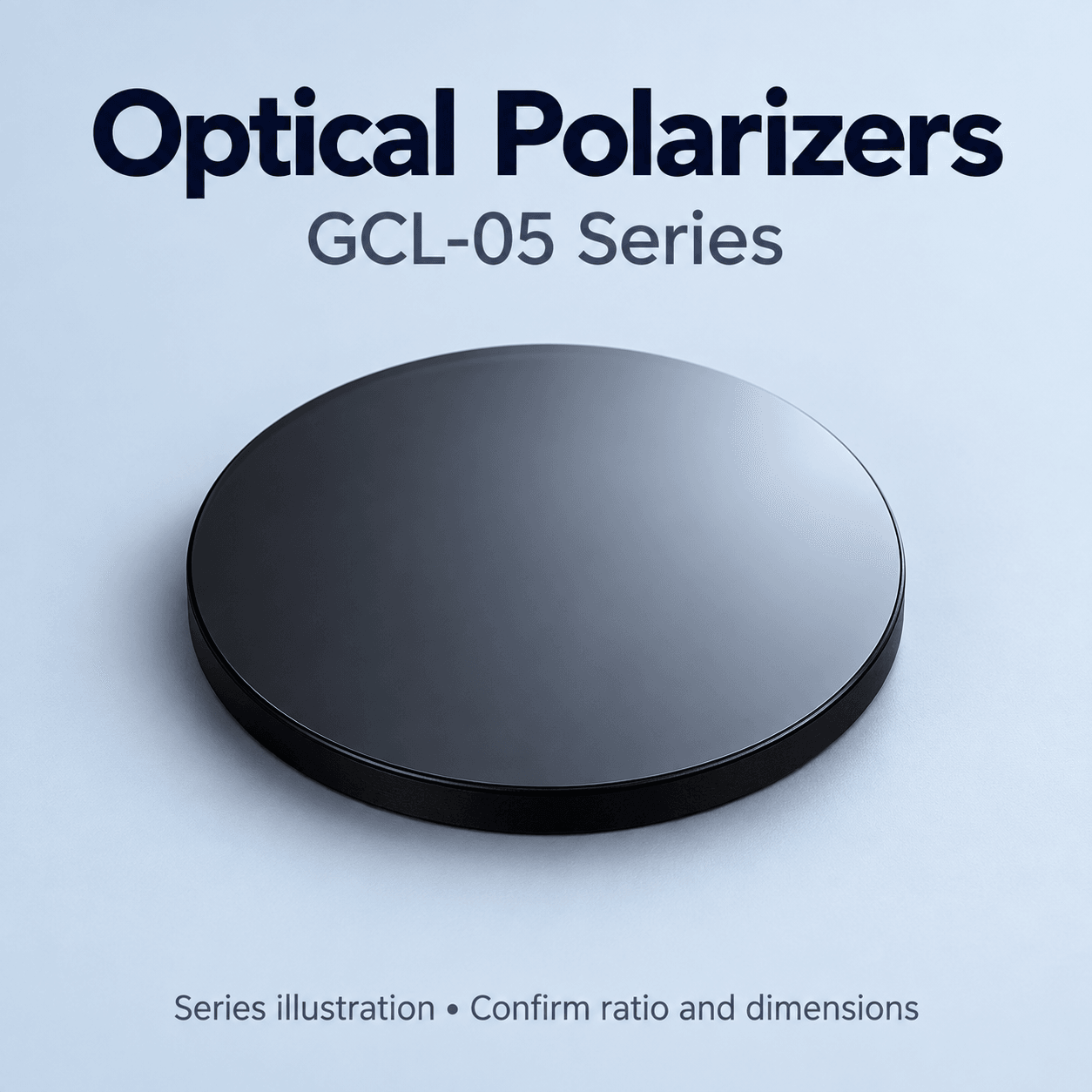 GCL-05 Series Optical Polarizers — English reference illustration