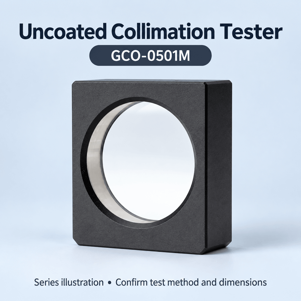 GCO-0501M Uncoated Collimation Tester — English reference illustration
