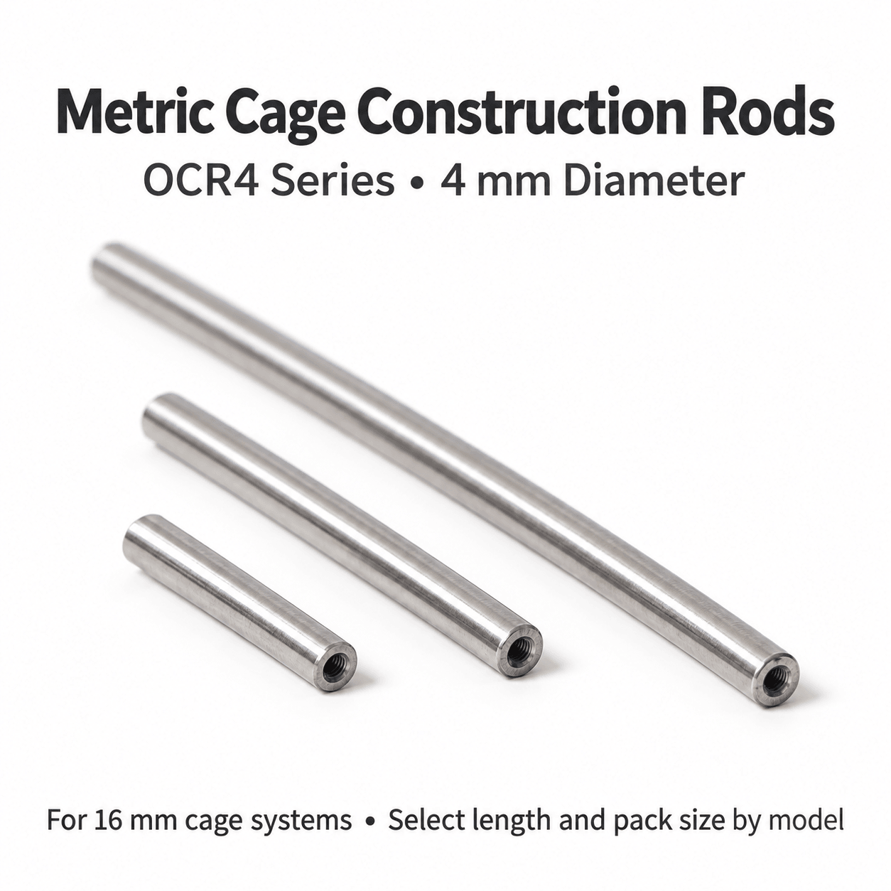 OCR4 Metric Cage Construction Rods — English reference illustration
