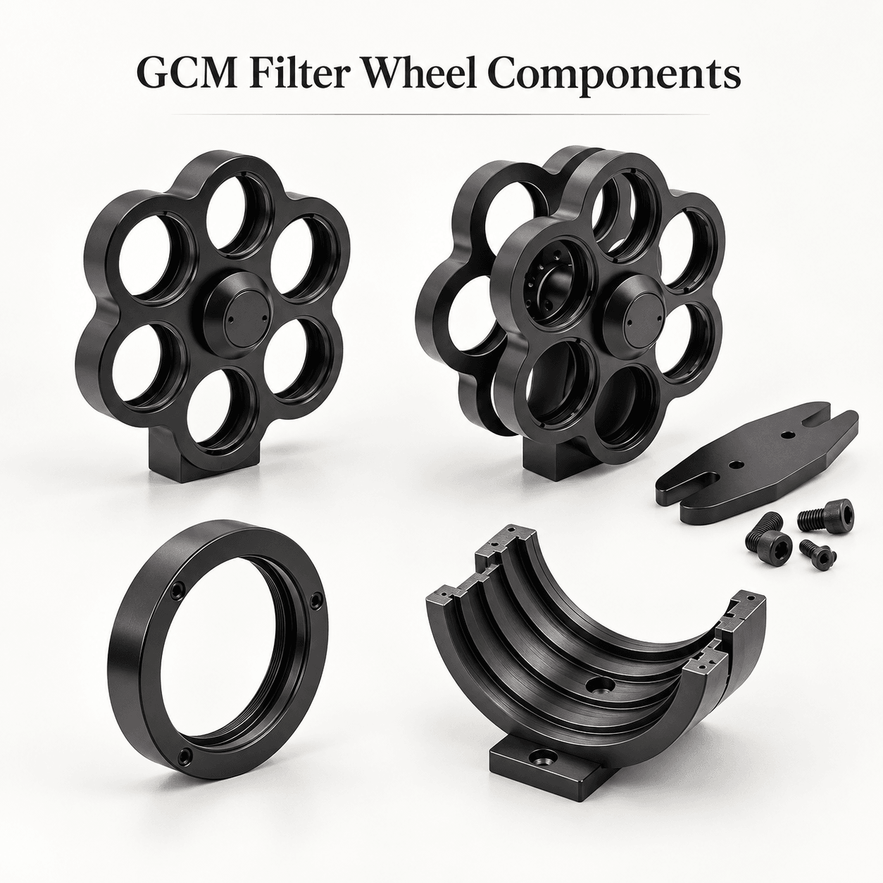 GCM Filter Wheel Components — English reference illustration