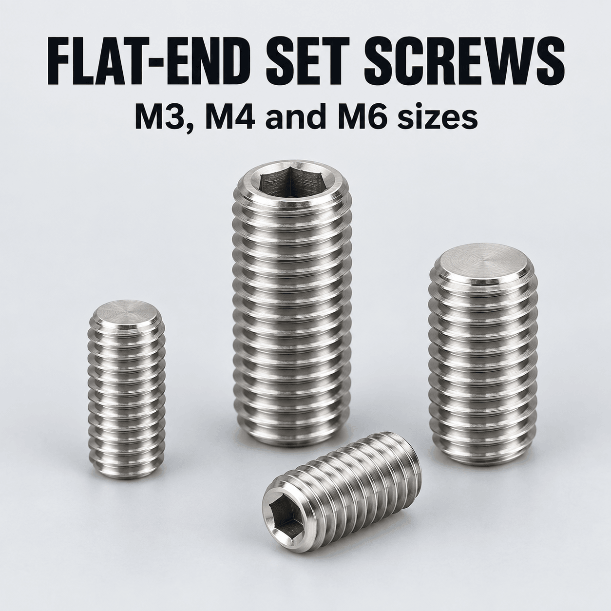 LPJ Flat-End Socket Set Screws — English reference illustration