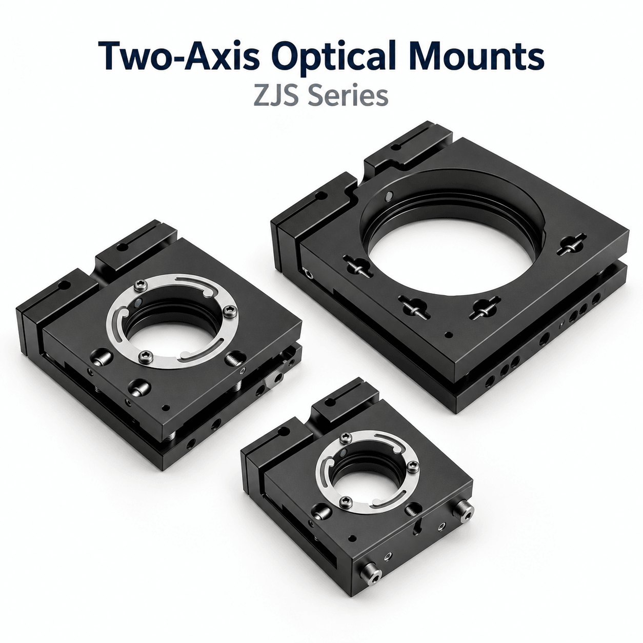 ZJS Two-Axis Optical Mounts — English reference illustration