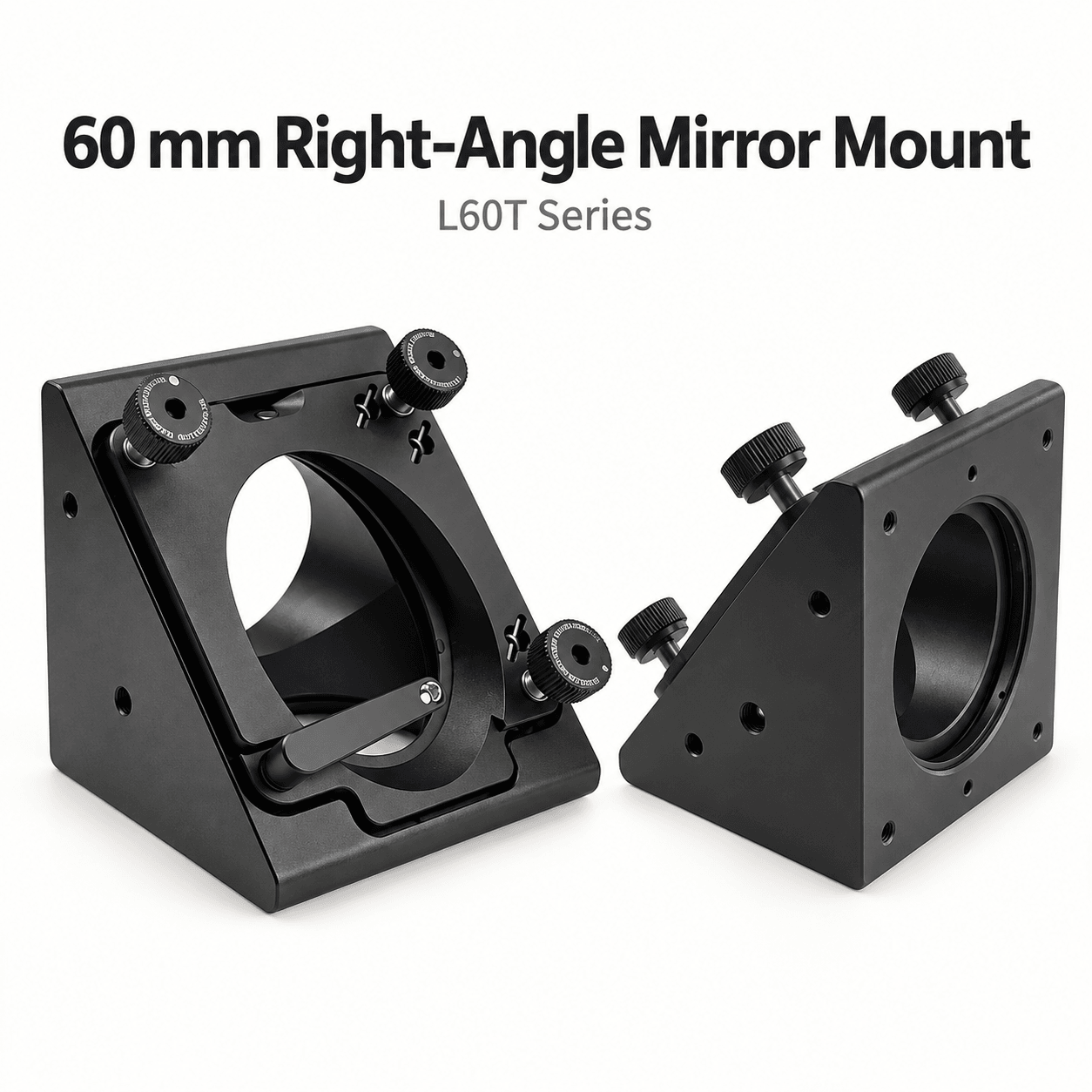 L60T Right-Angle Mirror Mounts — English reference illustration