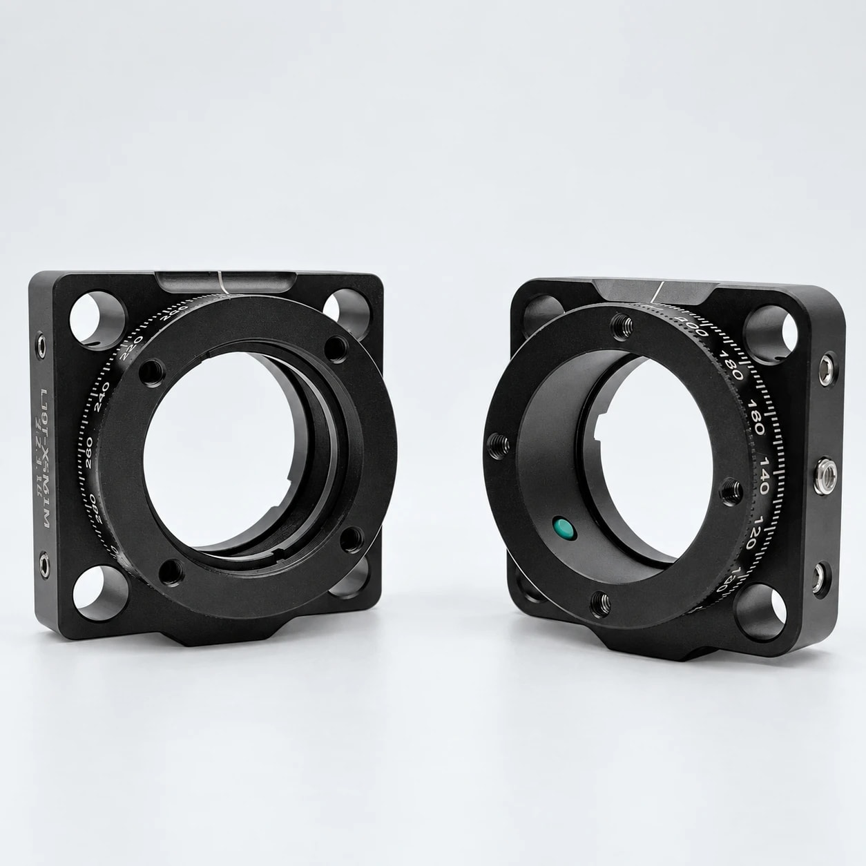 L30T-X 30 mm 笼式系统 360° 旋转安装座系列主图（AI背景优化，型号以原始规格图为准）