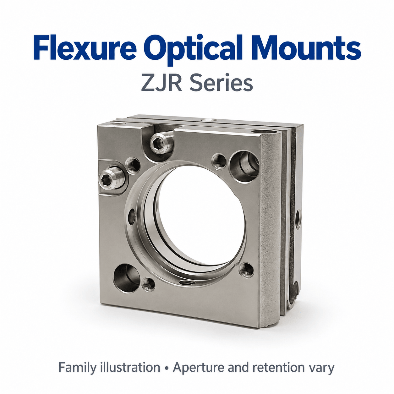 ZJR Flexure Optical Mounts — English reference illustration