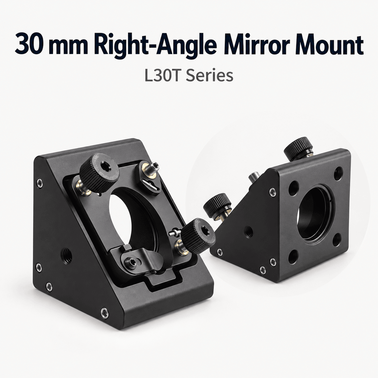 L30T Right-Angle Mirror Mounts — English reference illustration