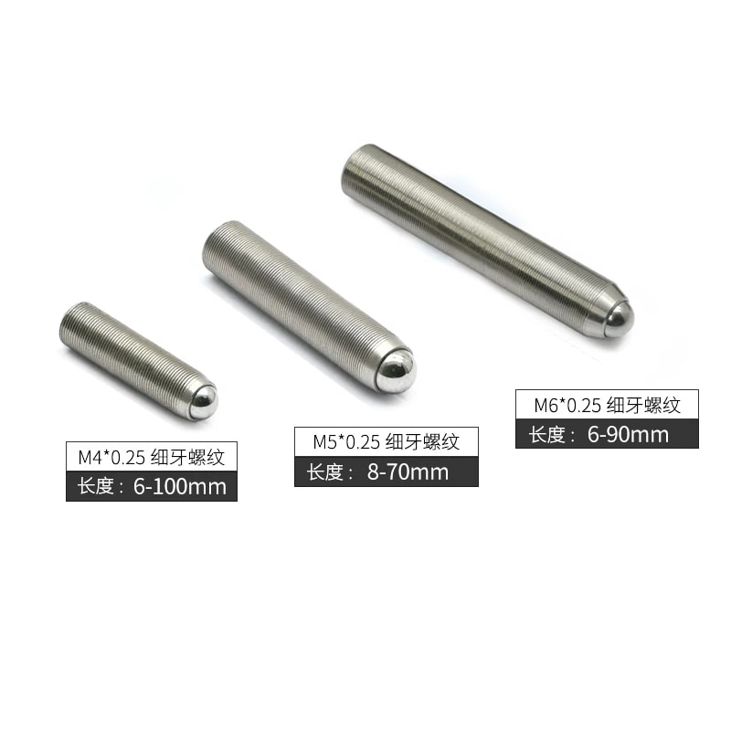 DXS 系列 M2–M12 × 0.25 球头细牙调节螺钉来源图片 2