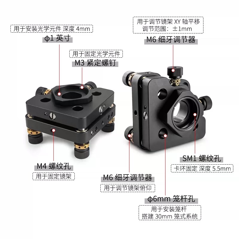 L30T-XY5 系列 30 mm 笼式五维光学镜架来源图片 2