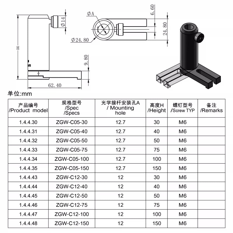 ZGW-C 系列 Φ12/12.7 mm 磁性旋转接杆筒来源图片 2